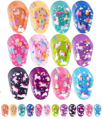 #ad 120 Adhesive Eye Patches for Kids Girls Unicorn Toddler Eye Patches Breathable $51.82