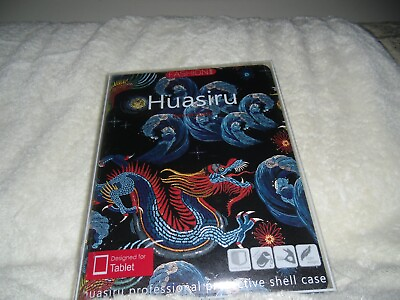 #ad For iPad 10.2 Huasiru Painting Black Dragon Case with Pencil Holder Case NIP $19.90