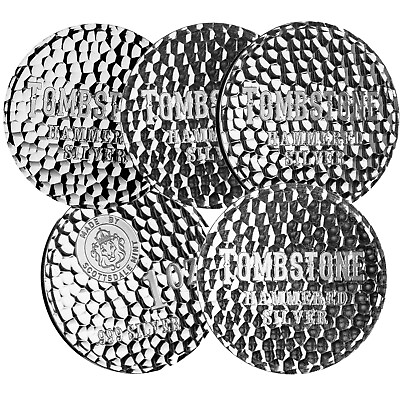 #ad 5 x 1 oz Tombstone Silver Bullion Rounds .999 Fine Silver Rounds #A639 $168.16
