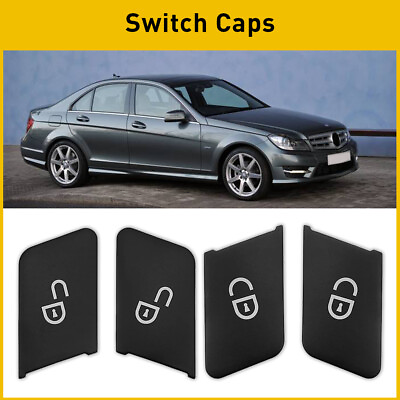 #ad 4X Window Switch Button Cover Cap Lock Unlock For Mercedes Benz C Class E Class $11.03