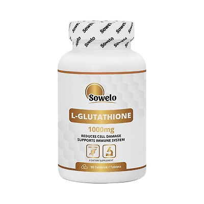 #ad SOWELO L GLUTATHIONE 1000mg ANTIOXIDANT REDUCES CELL DAMAGE IMMUNE SUPPORT $15.19
