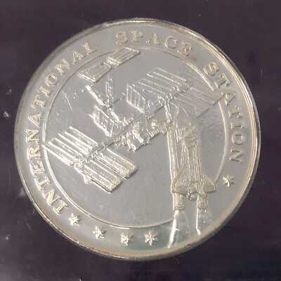 #ad NASA Internacional Space 1998 flight AWARNESS COIN .999 Silver $140.00