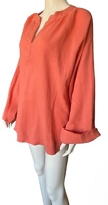 #ad Karyn Seo $98 Handmade Woven Jasper Tunic Top 100% Cotton Blouse Size M New NWT $39.94