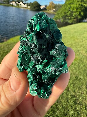 #ad 63G Natural Raw Malachite cluster rough mineral $39.00