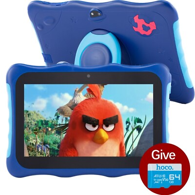 #ad Kids Tablet 7in Tablet for Kids32GBROM 64GB SD with WiFi Bluetooth Dual Camera $32.00