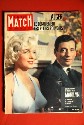#ad MARILYN MONROE YVES MONTAND COVER FRENCH MAGAZINE 1960 $167.49