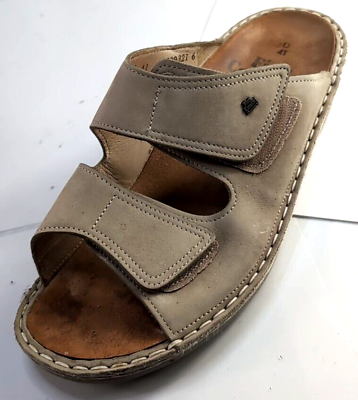 #ad Finn Comfort EU 41 D UK US 10.5 Cream Tan Leather Sandals Shoes $46.49