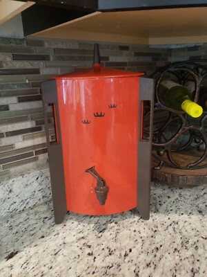 #ad MCM Coffee Pot Retro Red Regal Coffee Pot Percolator MCM Red Regal Ware Electr $106.25