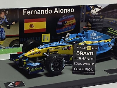 #ad Pitboard 1:43 Pizarra F1 Fernando Alonso Renault 2005 World Champion EUR 2.90