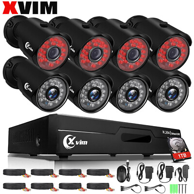 #ad XVIM 1080P HDMI DVR Home Outdoor Security Camera System Night Vision CCTV Wired $139.99