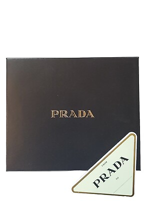 #ad PRADA Empty Small Beauty Gift Storage Box 9.25” x 7 3 4quot; x 3” Dark Blue black $20.00