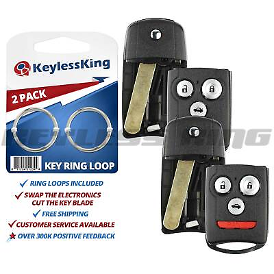 #ad 2x New Replacement Keyless Entry Remote Flip Car Key Fob Shell Case for Acura $14.95