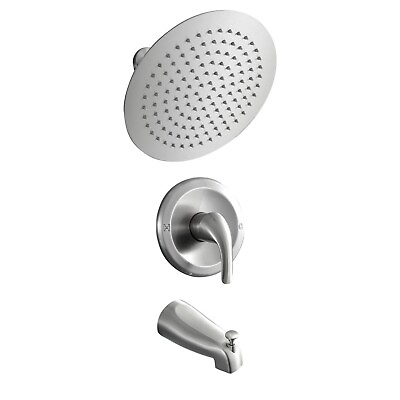 #ad CASAINC 1 handle Single Function Round Shower Faucet w Valve $40.99