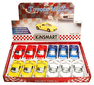 #ad TOYOTA MR2 DIECAST CAR BOX OF 12 1 32 SCALE DIECAST MODEL CARS ASSORTED $46.99