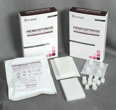 #ad 5 X DENTAL HEMOSPONGE ABSORBABLE GELATIN SPONGE USP STERILE 32 SPONGE $48.73