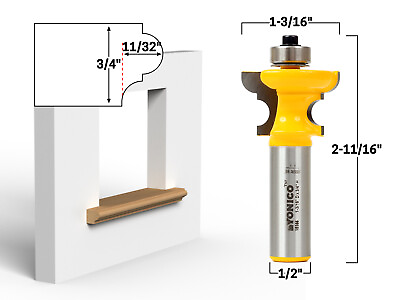 #ad 3 4quot; Window Sill Router Bit 1 2quot; Shank Yonico 18144 $18.95