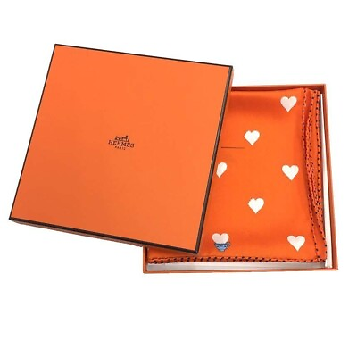 #ad Unused w box HERMES Carre 70 TEA TIME Silk Scarf 67cm Orange 2021 years gift $224.00