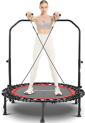 #ad 40quot; Foldable Mini Trampoline for Adults Max Load 450LBS Small Fitness Bungee R $186.19