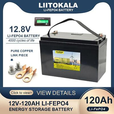 #ad 12v Li Iron Phosphate 12.8v 310ah 280ah 120ah Lifepo4 Battery $370.99