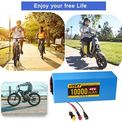 #ad 48V Battery 10ah ebike battery with charger for 500W 750W ELECTRIC SCOOTER $179.00