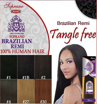 #ad SOPRANO Brazilian Remi Yaki 10Squot; 18quot; 100% Human Straight Weaving HAIR $25.99
