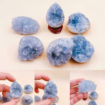 #ad Natural Beautiful Celestite Crystal Cluster Sky Blue Specimen Mineral us $1.92