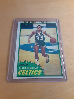 #ad 1981 82 Topps #74 East GERALD HENDERSON Boston Celtics ROOKIE Card Guard NM $1.99