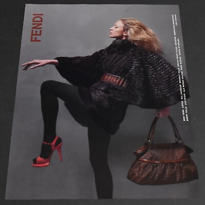 #ad 2007 Print Ad Sexy Heels Long Legs Fashion Lady Blonde Fendi Hosiery Art Hair $10.98