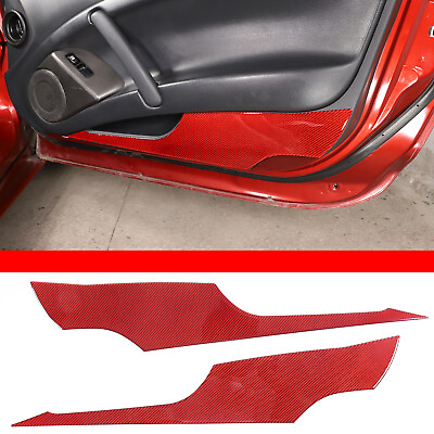 #ad Red Fiber Door Bottom Anti Kick Trim Panel For Mitsubishi ECLIPSE 2006 2011 2PCS $79.99