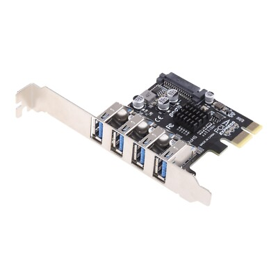 #ad 5Gbps Low Profile 4 Ports PCI E to USB 3.0 HUB Express Expansion Card Adapter $16.20