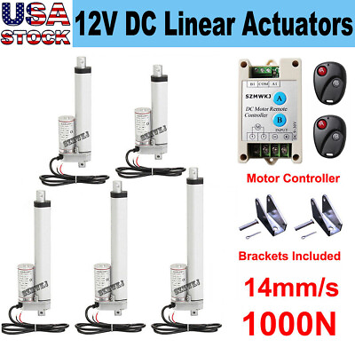 #ad 12V DC Linear Actuator 220lbs 1000N 200mm 450mm for Auto Medical Car Heavy Duty $19.99