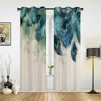 #ad Window Curtains for Living Room Printed Curtains Modern Home Decor Drapes $106.97