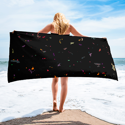 #ad Colorful towel on a BLACK background by BBartBB $48.00