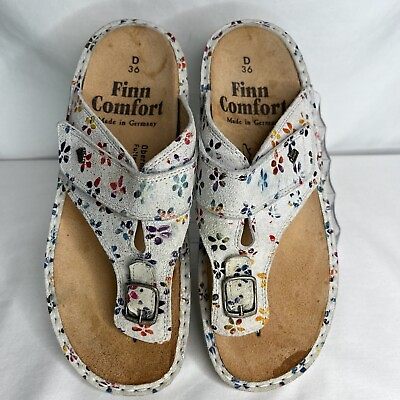 #ad Finn Comfort Phuket Multi Colored Floral Thong Sandals Size US 6 EUR D 36 $24.99