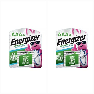 #ad AAA Energizer Rechargeable Power Plus Batteries 2 Packs Of 4 8 Total $17.95