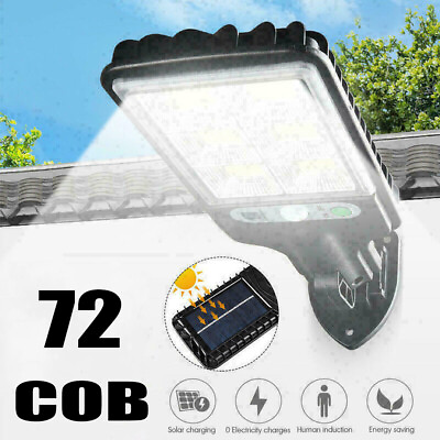 #ad Brighter 2200000LM LED Solar Motion Sensor Light Outdoor Garden Wall Street Lamp $7.78
