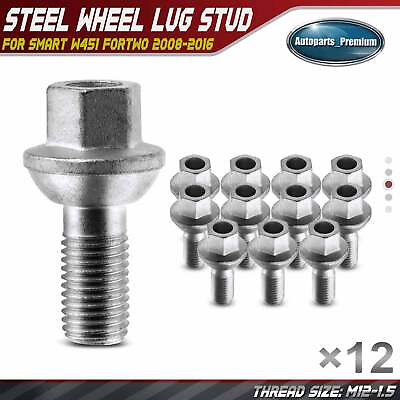 #ad 12pcs M12 1.5 Front amp; Rear Wheel Lug Bolts for Benz Smart W451 Fortwo 2008 2016 $22.99