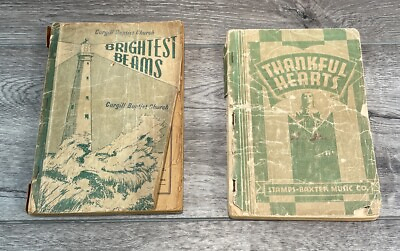 #ad Vintage Shape Note Hymnals Lot Of 2 1936 1939 Texas Southern Gospel Music $14.95