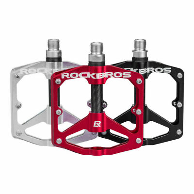 ROCKBROS Bicycle Pedals 9 16quot; Carbon Fiber Pedals Sealed Bearing Flat Pedal US $29.99