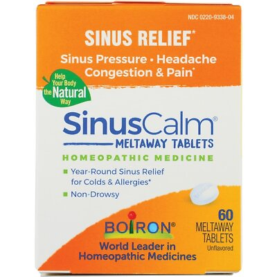 #ad Boiron Sinuscalm Meltaway Tablets Unflavored 60 Tabs $12.58