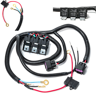 #ad FOR ECU Replaces 7L5533A226T 1999–2006 Electric Dual Fan Upgrade Wiring Harness $21.55