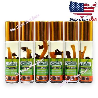#ad Thai Green Herb Oil Ship free from USA 8cc Pack of 6 Pieces $25.00