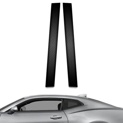 #ad 2pc Carbon Fiber Pillar Post Covers for 2010 2023 Chevrolet Camaro $74.95