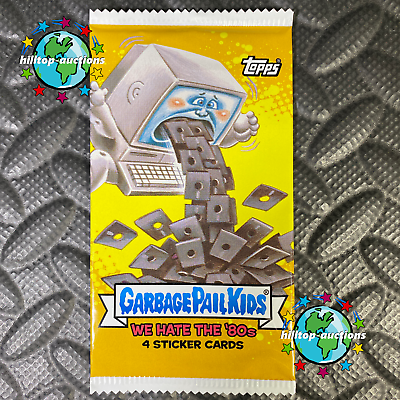 #ad GARBAGE PAIL KIDS 2018 WE HATE THE 80s NEW SEALED PACK 4 CARDS dollar tree TOPPS $9.91