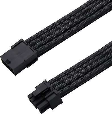 #ad Sleeved Cable PCIE 62 Pin Cable Extension for Power Supply Black $16.99