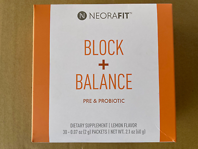 #ad 30ct Neora Fit Lemon Block Balance Pre amp; Probiotic weight immune EXP 12 2025 $19.99