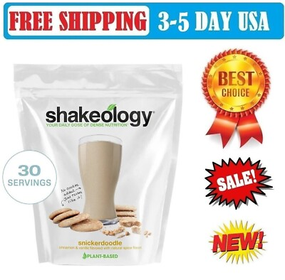 #ad Shakeology 30 Servings Bag Snickerdoodle Plant Based Vegan NEW SALE OFF $99.99