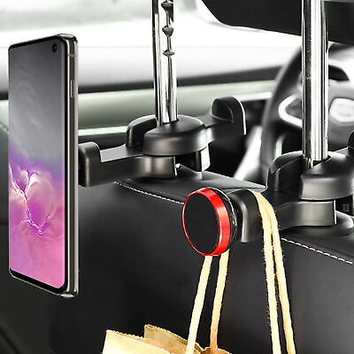 #ad Car Back Seat Headrest Holder Mount For Tablet Phone 360°Rotating Magnetic Mount $10.46