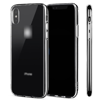 #ad For iPhone X Xs Max XR 11 12 Mini Case Crystal Clear Slim Light Shockproof Cover $1.99