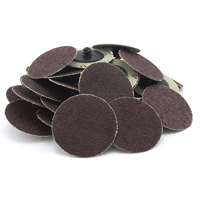 #ad 50 PC 80 GRIT 2quot; INCH ROLL LOCK DISCS PADS Surface Sanding Abrasives Grinder $14.95